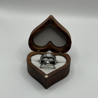 Tungsten & Stainless Steel Ring Matching Couple Design with Zirconia | “Eryndral - CouplesPicks