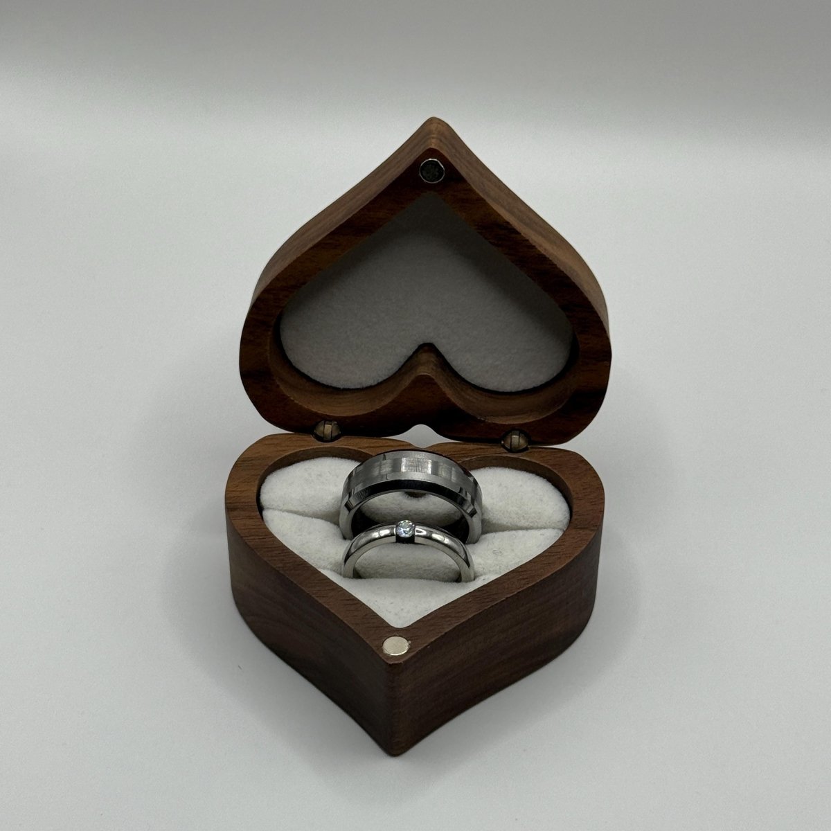 Tungsten & Stainless Steel Ring Matching Couple Design with Zirconia | “Zyrelle - CouplesPicks