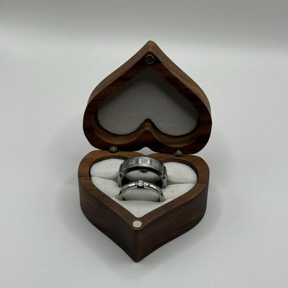 Tungsten & Stainless Steel Ring Matching Couple Design with Zirconia | “Zyrelle - CouplesPicks