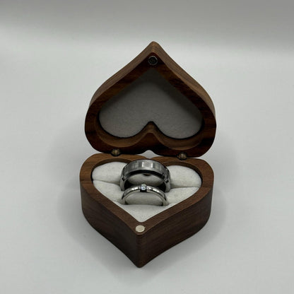 Tungsten & Stainless Steel Ring Matching Couple Design with Zirconia | “Zyrelle - CouplesPicks