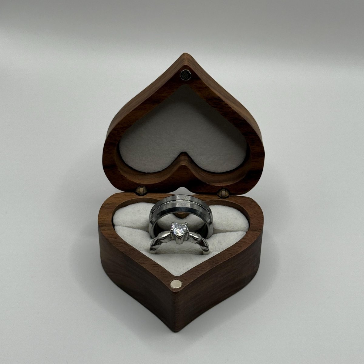 Tungsten & Stainless Steel Ring Silver Couple Design | “Amariel - CouplesPicks