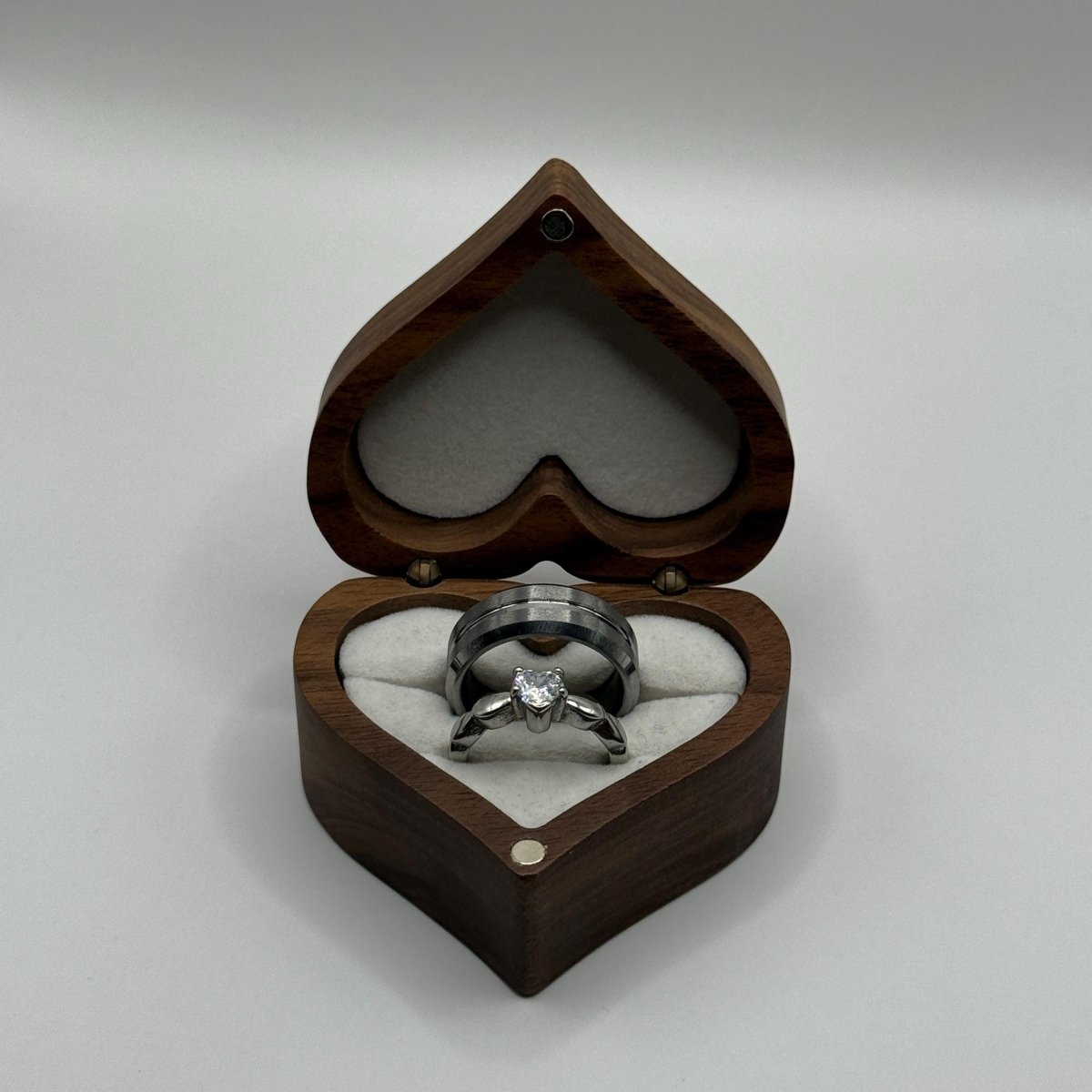 Tungsten & Stainless Steel Ring Silver Couple Design | “Amariel - CouplesPicks
