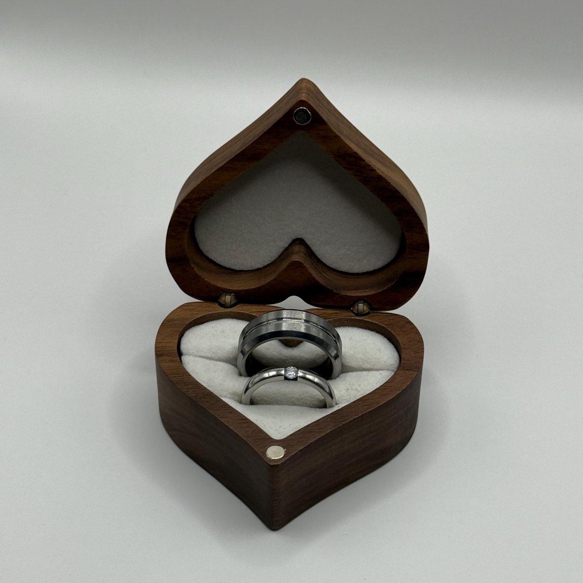 Tungsten & Stainless Steel Ring Silver Couple Design | “Averis - CouplesPicks