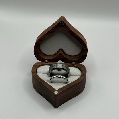 Tungsten & Stainless Steel Ring Silver Couple Design | “Averis - CouplesPicks
