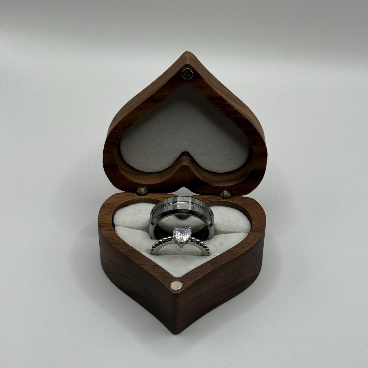 Tungsten & Stainless Steel Ring Silver Couple Design | “Corvara - CouplesPicks