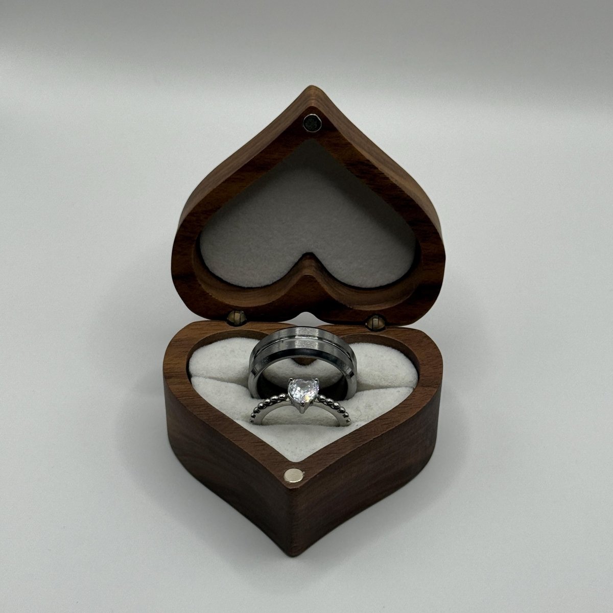 Tungsten & Stainless Steel Ring Silver Couple Design | “Corvara - CouplesPicks