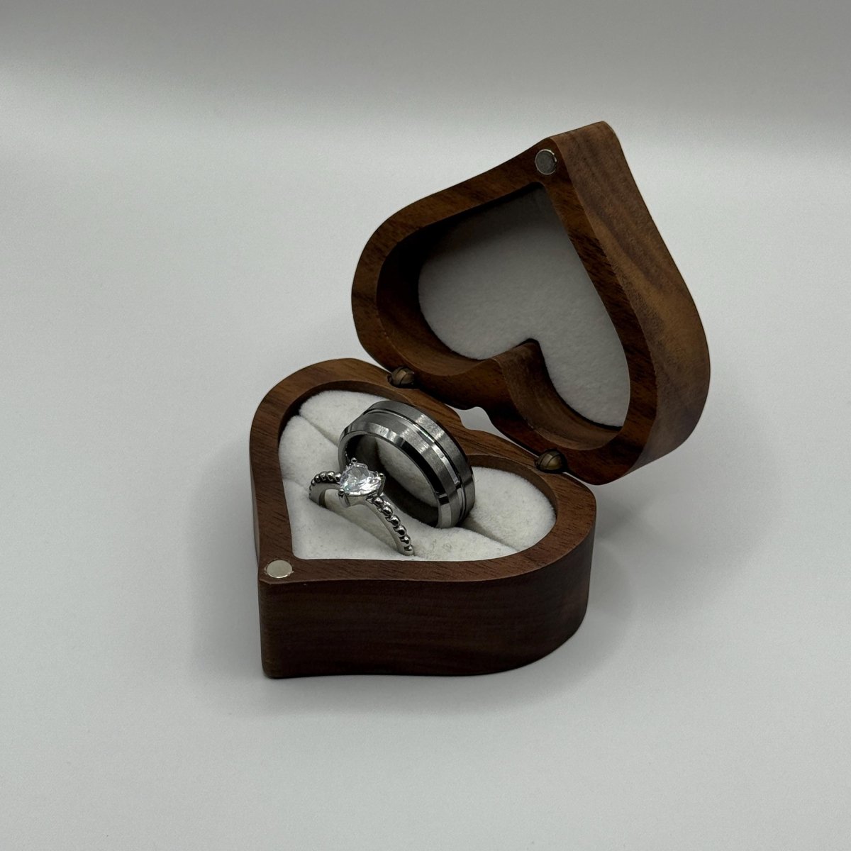 Tungsten & Stainless Steel Ring Silver Couple Design | “Corvara - CouplesPicks