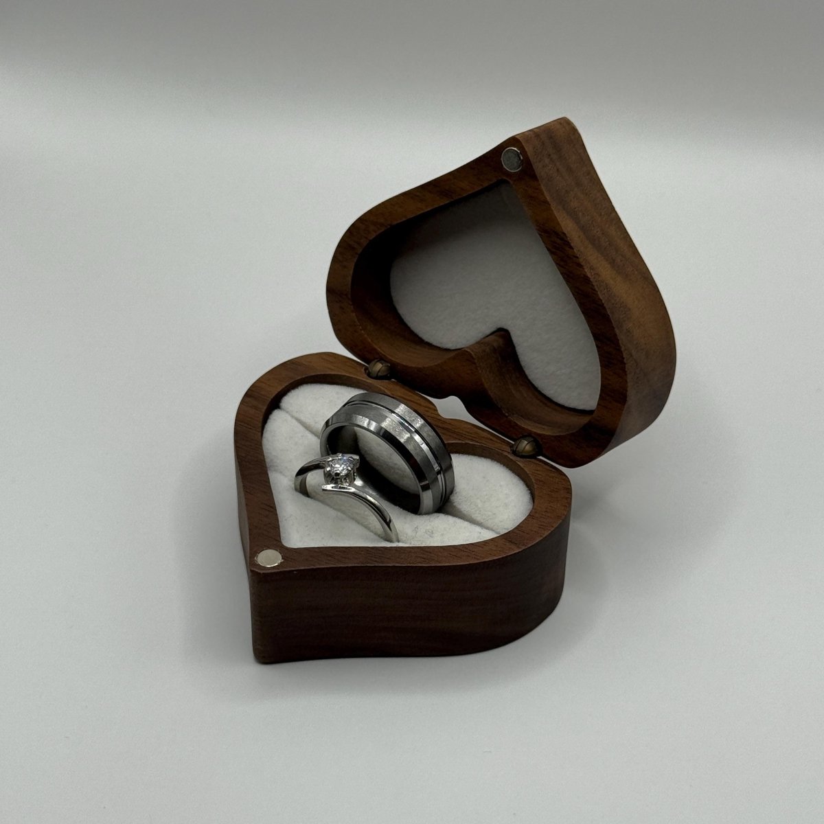 Tungsten & Stainless Steel Ring Silver Couple Design | “Sylvarra - CouplesPicks