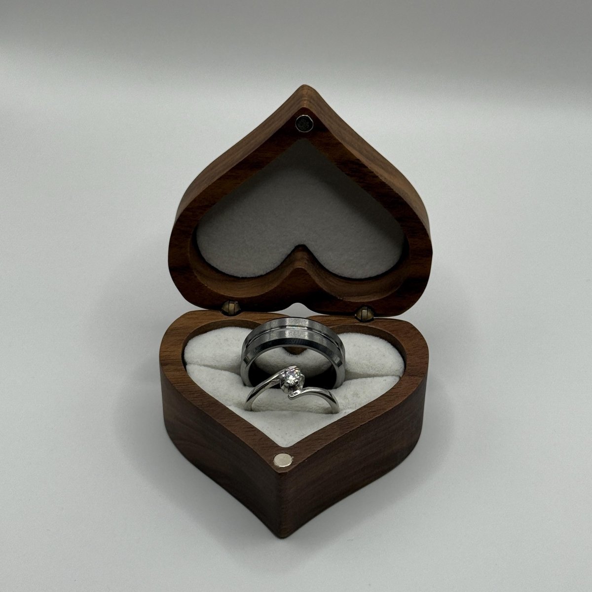 Tungsten & Stainless Steel Ring Silver Couple Design | “Sylvarra - CouplesPicks