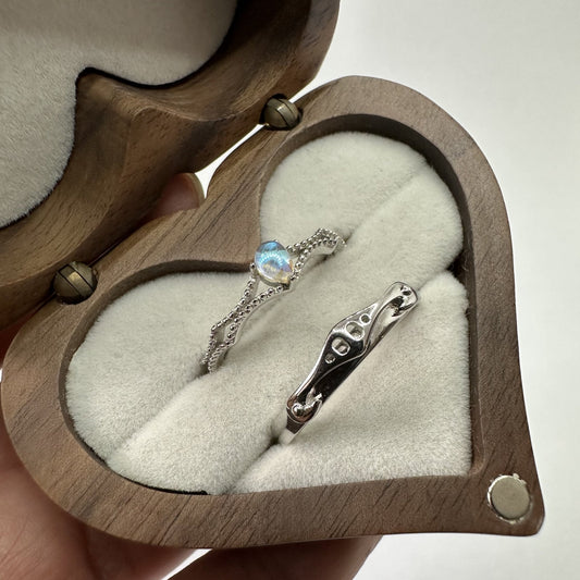 Knight & Princess Opal Ring Set - CouplesPicks