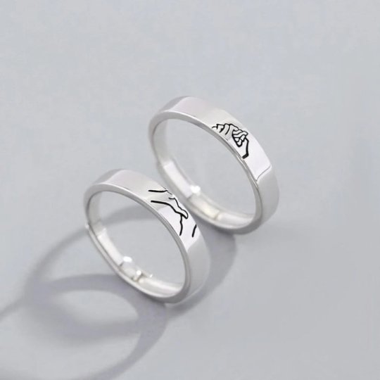 Pinky Promise Ring Set - CouplesPicks